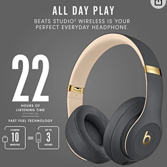 New in the box! Beats Studio3 Wireless Noise Cancelling Over-Ear Headphones - Picture 6 of 7
